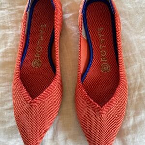 Rothy's Orange Textured Flats